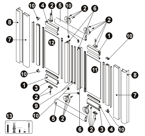 NOVELLINI exploded view STAR B OLD
