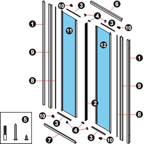 NOVELLINI exploded view STAR 2.0 S ACRILIC