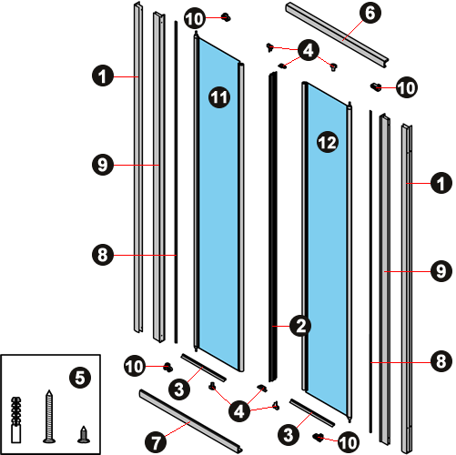 NOVELLINI-Explosionszeichnung STAR 2.0 S CRISTAL
