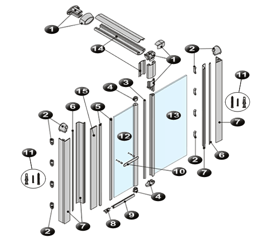 NOVELLINI exploded view SUN 5
