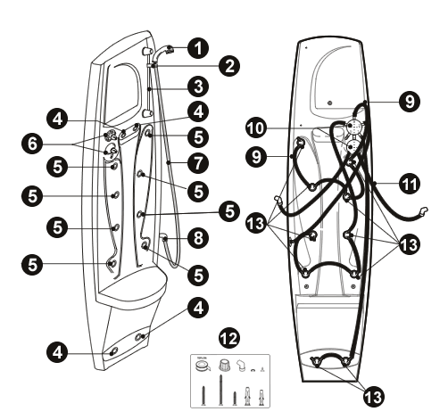 NOVELLINI exploded view SWEET 25F