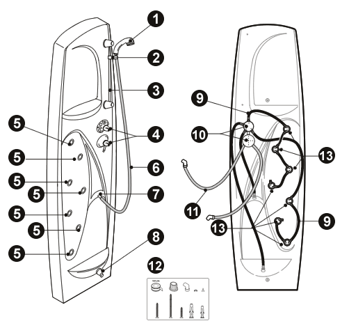 NOVELLINI exploded view SWEET 4SI