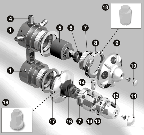 NOVELLINI exploded view TERMOSTATICO-SW33