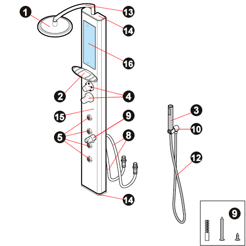 NOVELLINI exploded view THINK2SETERM
