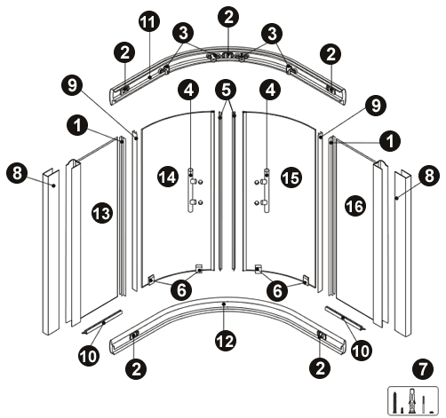 NOVELLINI exploded view VISION R