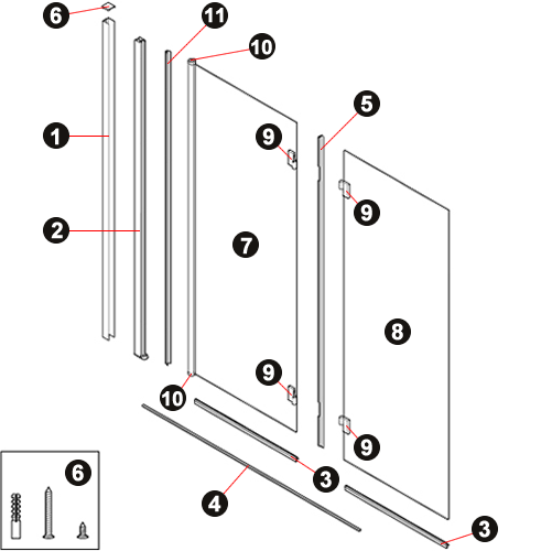 NOVELLINI exploded view YOUNG 2.0 1BSV