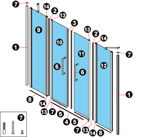 NOVELLINI exploded view YOUNG 2.0 2A