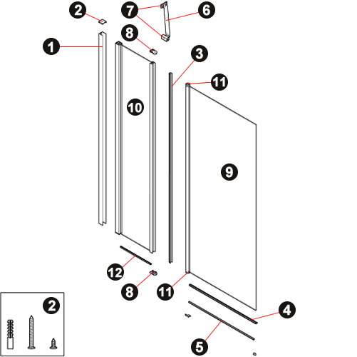 NOVELLINI exploded view YOUNG 2.0 3V