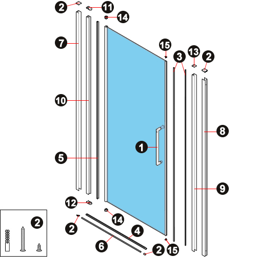 NOVELLINI exploded view YOUNG PLUS 1B