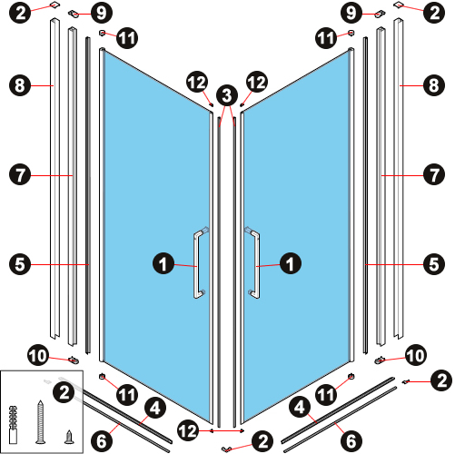 NOVELLINI exploded view YOUNG PLUS 2G