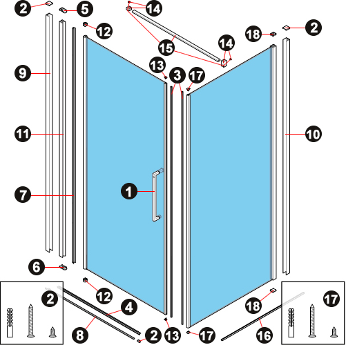 NOVELLINI exploded view YOUNG PLUS GF