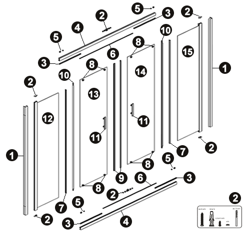 NOVELLINI exploded view ZEPHYROS 2A