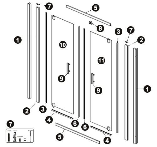 NOVELLINI exploded view ZEPHYROS B