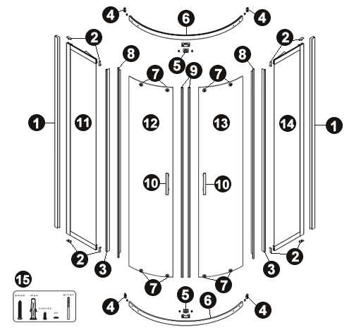NOVELLINI exploded view ZEPHYROS R
