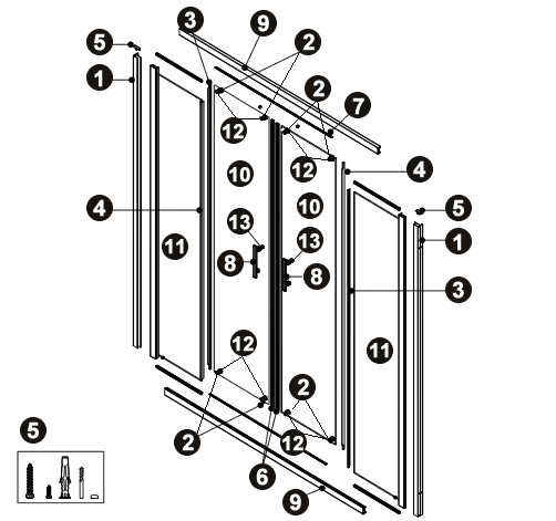 NOVELLINI exploded view ZEPHYROS 2A