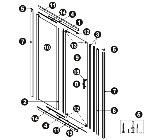 NOVELLINI exploded view ZEPHYROS 2P