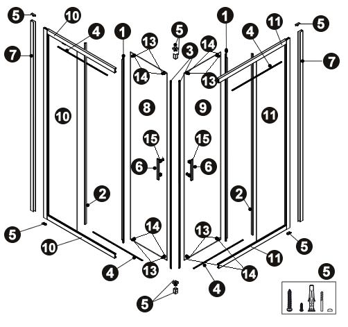 NOVELLINI exploded view ZEPHYROS A