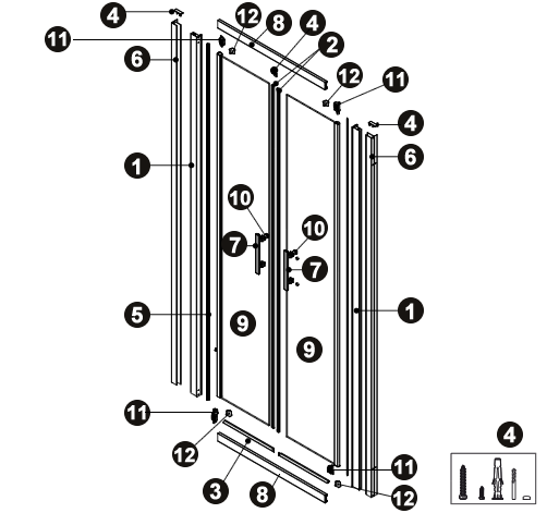 NOVELLINI exploded view ZEPHYROS B